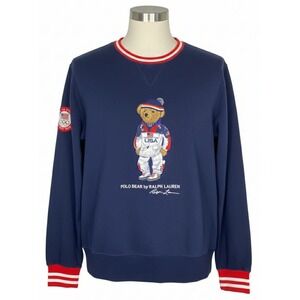 Ralph Lauren Team USA Men's Polo Bear Olympic Ceremony Fleece Sweatshirt Small